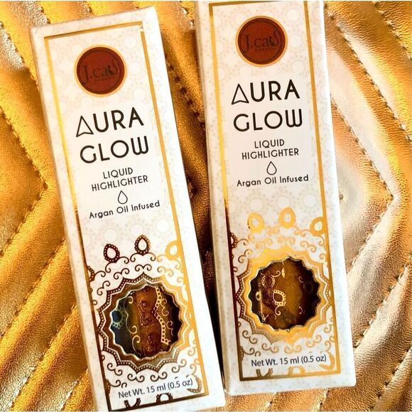 J. CAT BEAUTY - NWTIB - 2-Pack Aura Glow Liquid Highlighter in “Pink Goddess” . - Picture 7 of 14